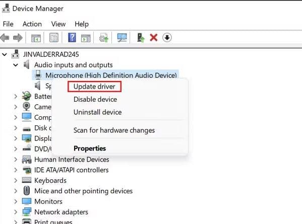 Update Microphone driver