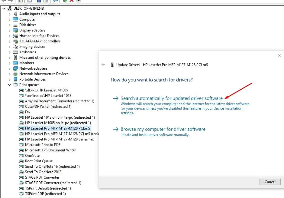 Update printer driver