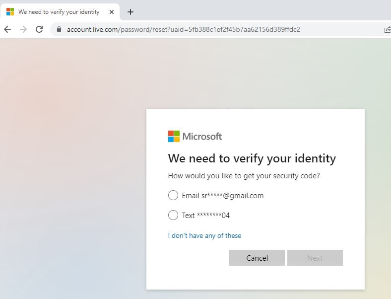 verify identity