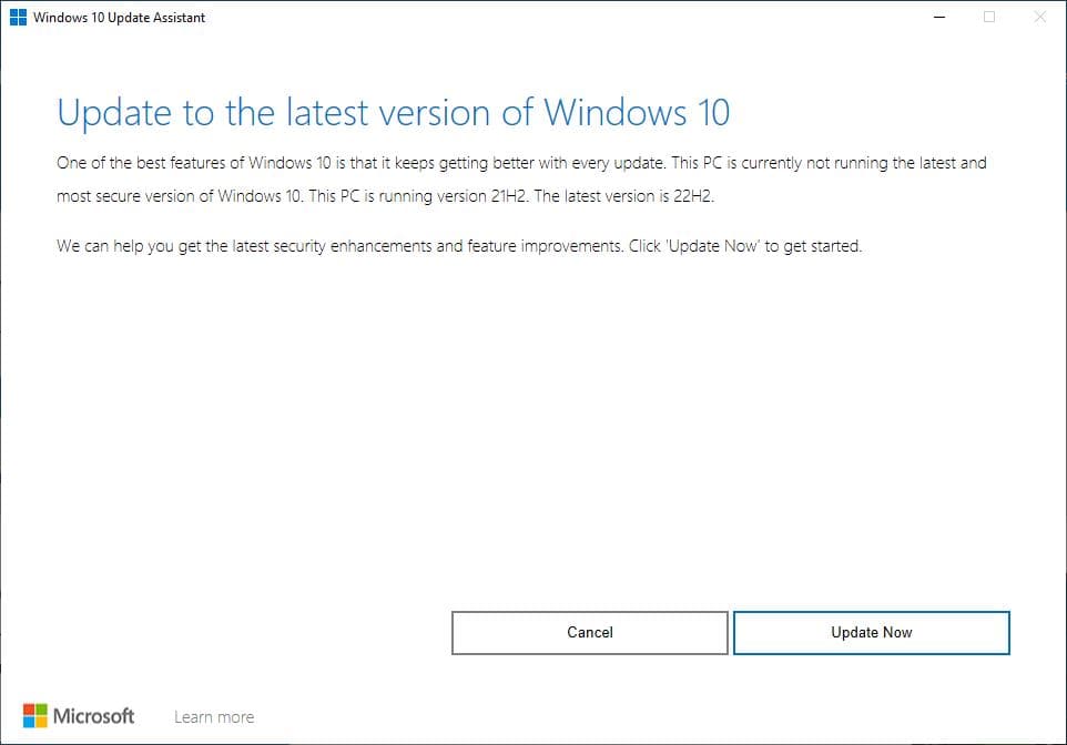 windows 10 update assistant