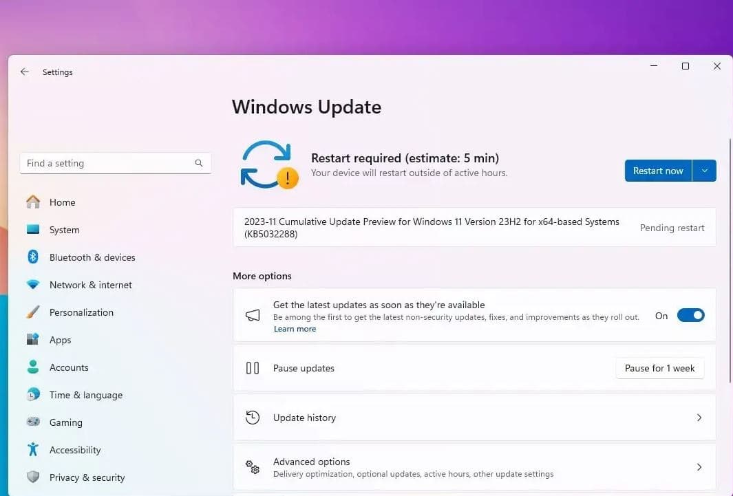 Windows 11 update download