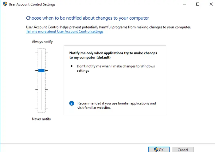 Change User Account Control Settings