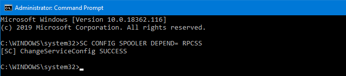 Configure the dependency using CMD