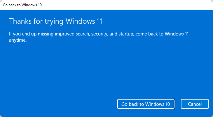 Go back to windows 10