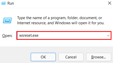 Reset Microsoft store cache