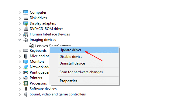 update camera driver