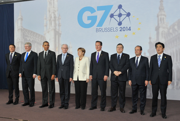 G7 leaders at the Brussels summit, 2014
